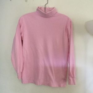 Girls' Pink Lands' End Turtleneck